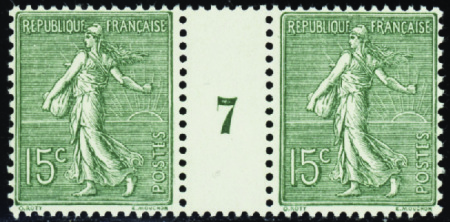 N°130n papier X millésime 7 neuf ** TB