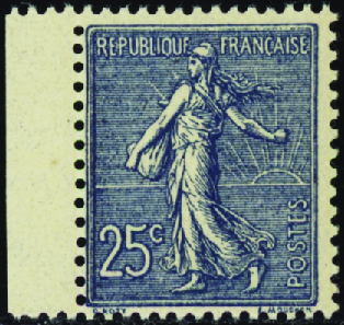 N°132a 25c bleu foncé bdfv