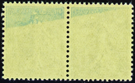 N°132d paire impression recto-verso partiel neuf *