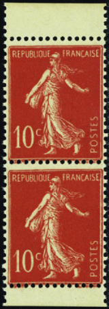 N°135d paire verticale de carnet neuf ** TB