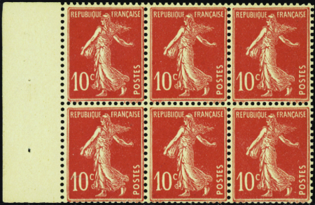 N°138f type II de carnet bloc de 6 neuf ** TB