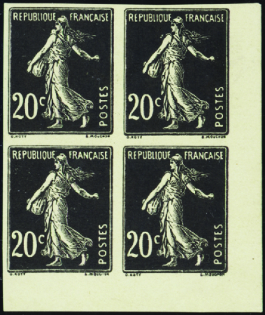 N°139 bloc de 4 essai en noir (1ex*) neuf ** TB