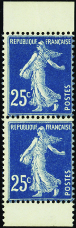 N°140 type IV paire de carnet bleu foncé neuf ** T