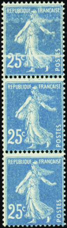 N°140 type III bande de 3 impression sur raccord n