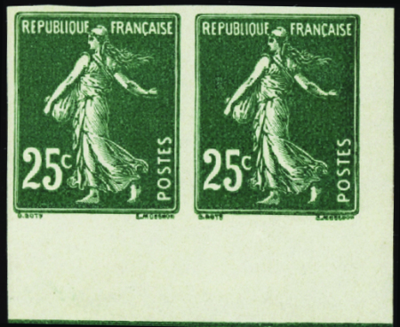 N°140 paire essai en vert neuf ** TB