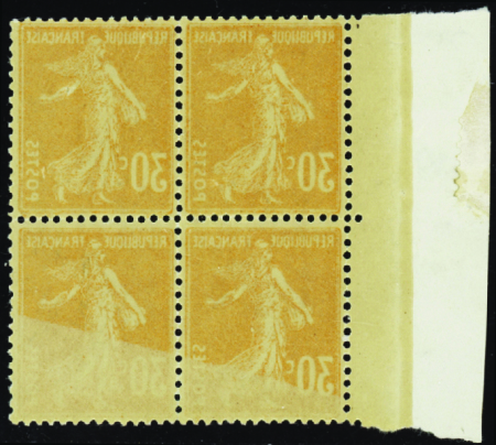 N°141 bloc de 4 impression recto-verso neuf ** TB