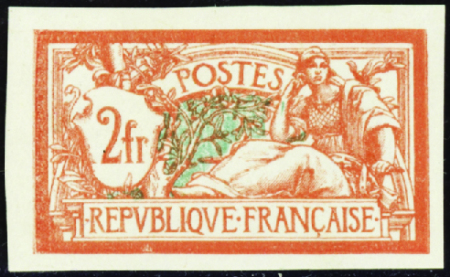 N°145e 2f Merson non dentelé neuf * TB