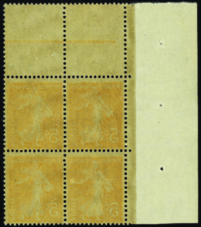 N°158 impression recto-verso bloc de 4 cdf neuf **