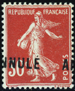 N°160 surcharge annulé à cheval neuf * TB