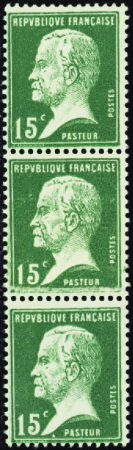 N°171 bande de 3 impression sur raccord neuf ** TB