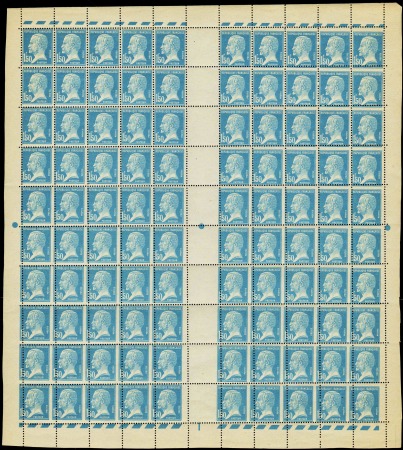 N°181a faux de Marseille feuille de 100 timbres av