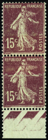 N°189 Paire impression sur raccord neuf ** TB