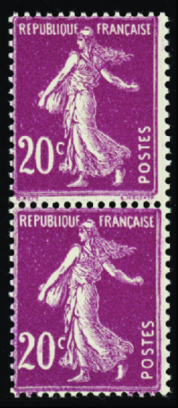 N°190e types III et V se tenant neuf ** TB