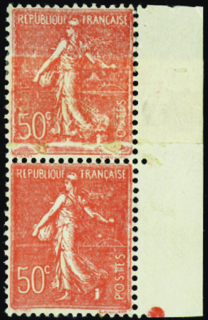 N°199 paire impression sur raccord neuf * TB