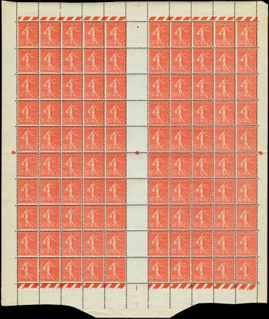 N°199n faux de Marseille feuille de 100 timbres ne