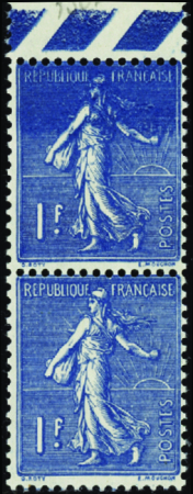 N°205 Impression maculée tenant à normal neuf ** T