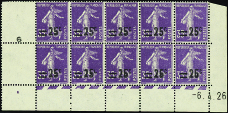 N°218 bloc de 10 3ex boucle du "5" fermé neuf **