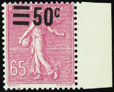 N°224 surcharge en haut neuf ** TB