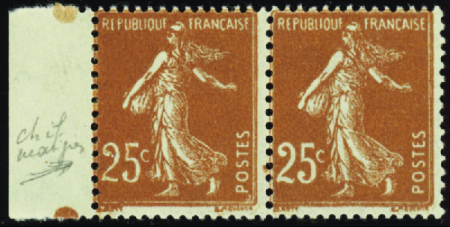 N°235 chiffres maigres tenant à normal neuf * TB