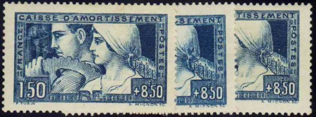 N°252/252a/252b Les 3 types neuf * TB