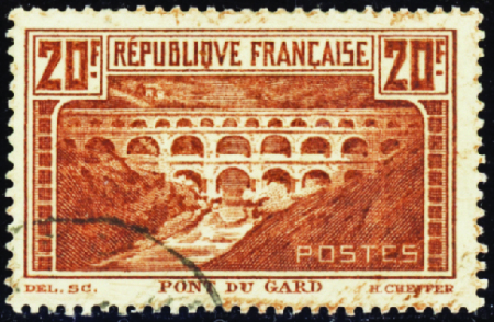 N°262Aa 20f pont du Gard chaudron clair impression