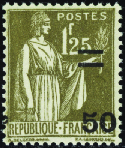 N°298 surcharge à cheval neuf ** TB