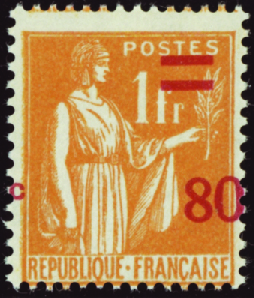 N°359 surcharge à cheval neuf ** TB