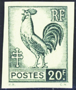 N°630/648 Coq et Mariannes 19 valeurs non dentelée
