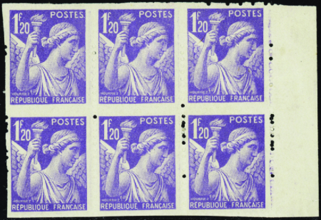 N°651 Bloc de 6 piquage partiel neuf ** TB