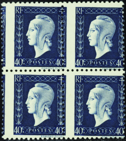 N°684 bloc de 4 piquage à cheval neuf ** TB