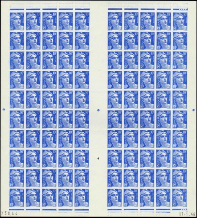 N°723 Feuille de 100 timbres non dentelée neuf **