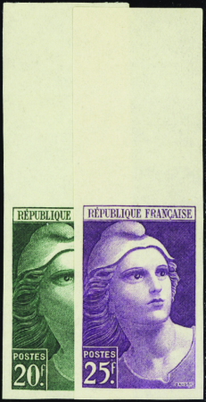 N°730/731 Marianne de Gandon 2 valeurs non dentelé