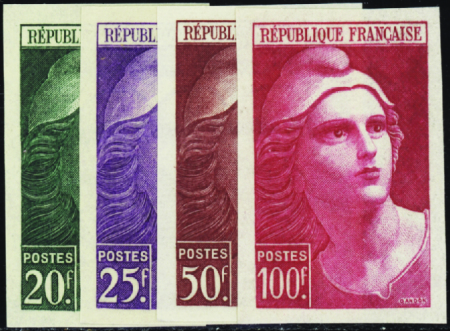 N°730/733 Marianne de Gandon 4 valeurs non dentelé
