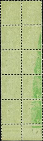 N°809 bloc de 10 impression recto-verso partielle