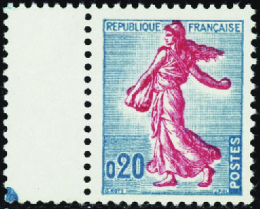 N°1233 Semeuse déplacée neuf ** TB