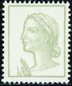 N°1263h rouge omis neuf ** TB