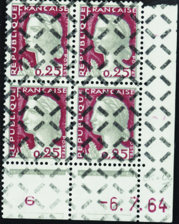 N°1263 Coin daté annulé hexagones neuf ** TB