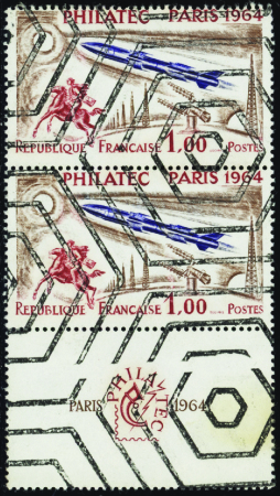 N°1422 paire annulée hexagones neuf ** TB