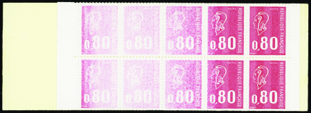 N°1816 carnet de 20 timbres 6 timbres impression