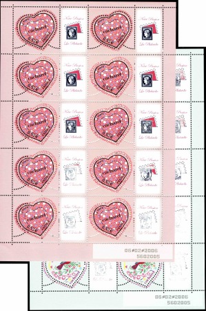 N°3747A/3748A personnalisés 2 valeurs en 2 feuille