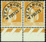 N°75b  "T" surélevé tenant à normal neuf ** TB