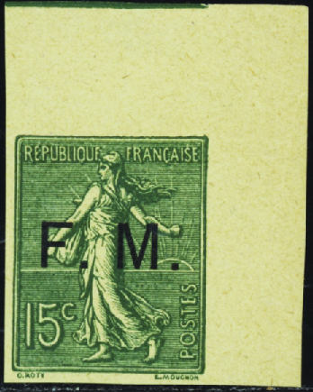 N°3b 15c Semeuse lignée non dentelé cdf nsg TB