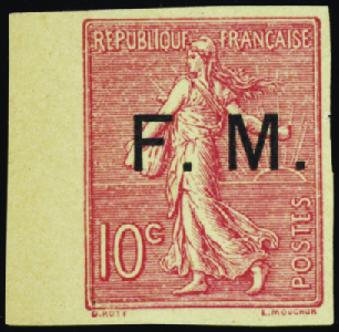 N°4b 10c Semeuse lignée non dentelé bdf nsg TB