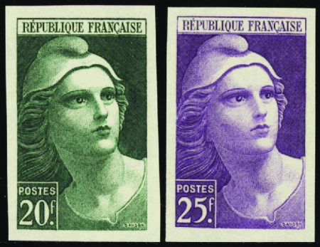 N°730/731 Marianne de Gandon 2 valeurs neuf ** TB