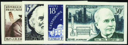 N°1055/1058 Célébrités 4 valeurs neuf ** TB