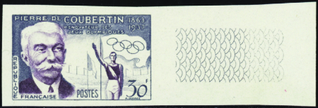 N°1088 Pierre de Coubertin bdf neuf ** TB