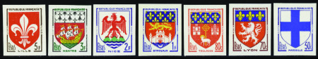 N°1180/1186 armoiries de villes 7 valeurs neuf ** 