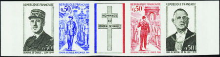 N°1698A bande Général de Gaulle bdf neuf ** TB
