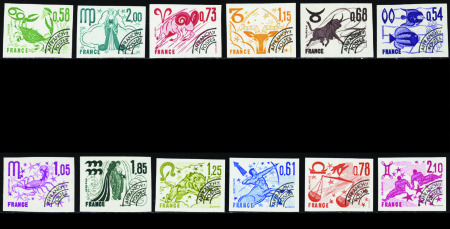 PREOBLITERES N°146/157 signes du zodiaque 12 valeu