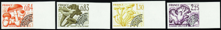 PREOBLITERES N°158/161 champignons 4 valeurs bdf n